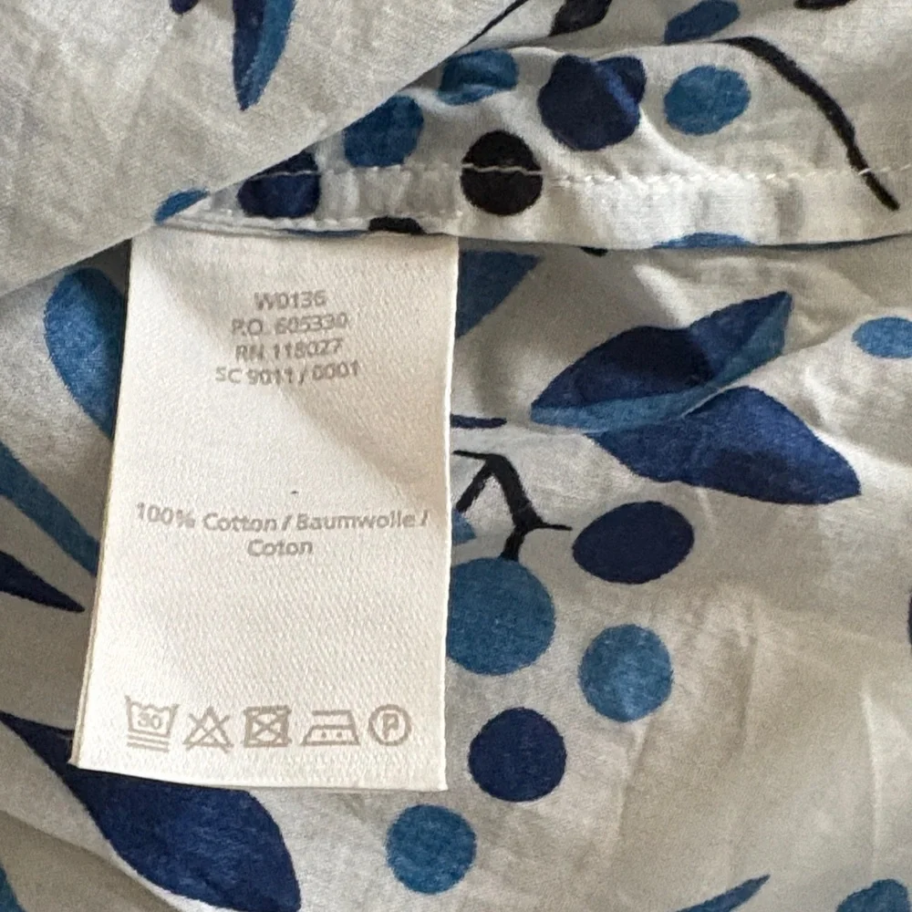 3 Boden Blue and White Floral and Green and White size 16 Blouses - Picture 6 of 16